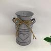Trendy Design Flower Vase Rustic Farmhouse Vase Metal Galvanized Milk Can Tin French Country Vase Bucket for Home Decor