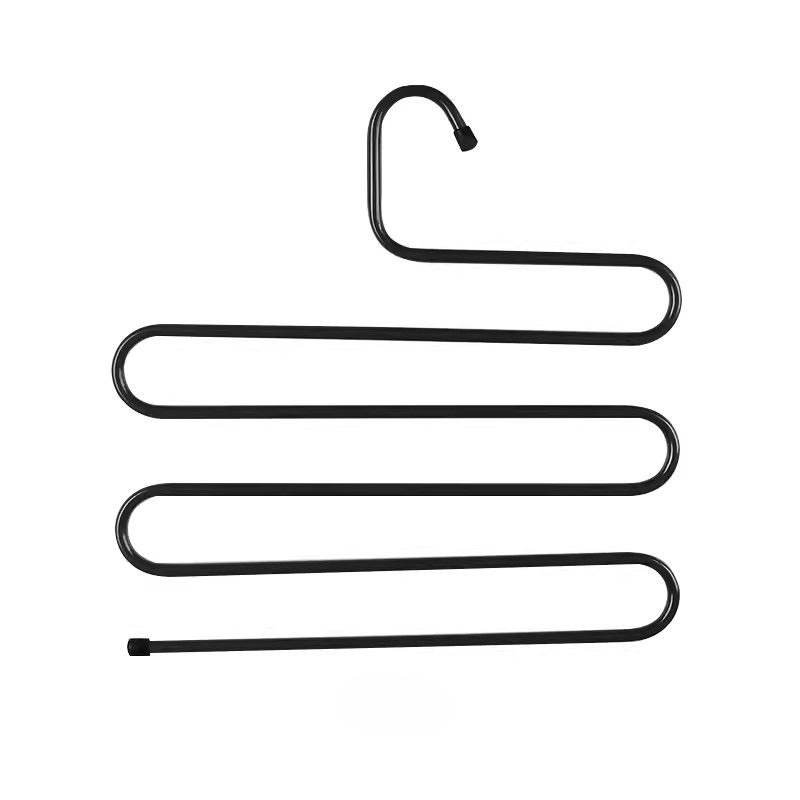 

Многослойная S-образная вешалка для брюк, многофункциональная вешалка для брюк, вешалка для шарфов, утюг, пластик, волшебная вешалка для брюк, вешалка для брюк #C1HEH# чёрный
