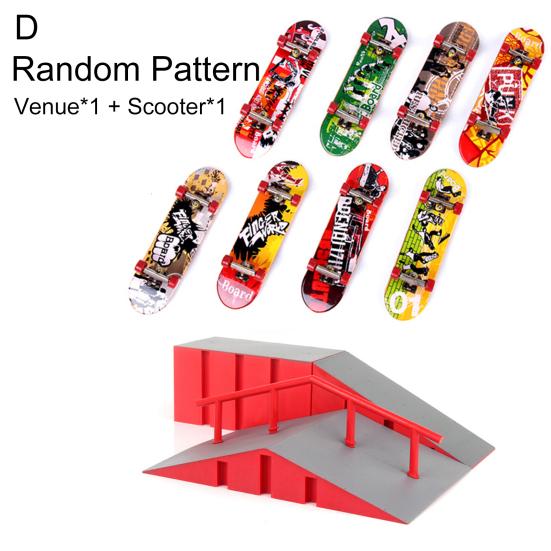 Kids Professional Mini Finger Board Skateboard Skate Park Training Prop Toys Set