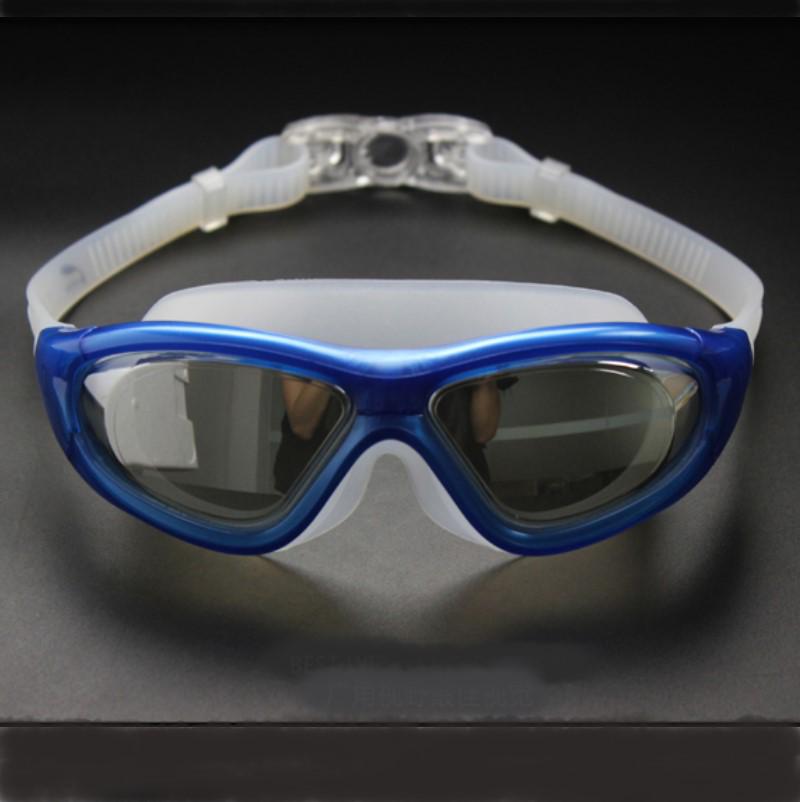Genuine Large Frame Anti-Fog Electroplated Swimming Goggles for Diving, Waterproof & Comfortable, Unisex