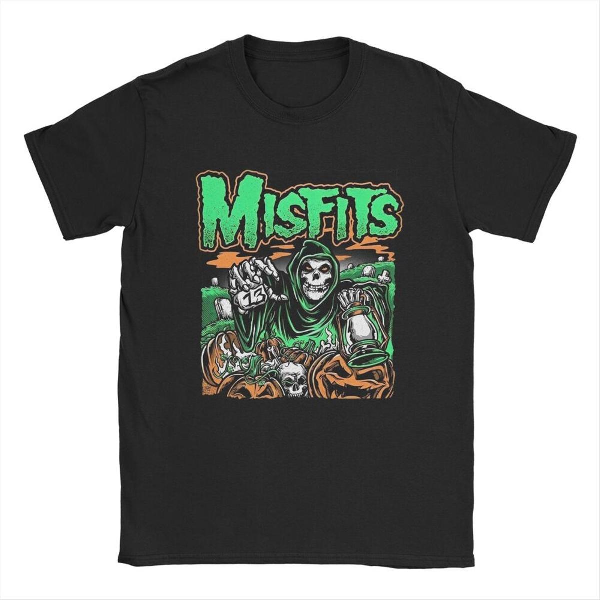 Misfits Skull Gothic Harajuku Men s T Shirt Hip Hop Punk Skull Y2K Vintage Tee Shirt Short Sleeve Round Neck T-Shirts Cotton New 4XL