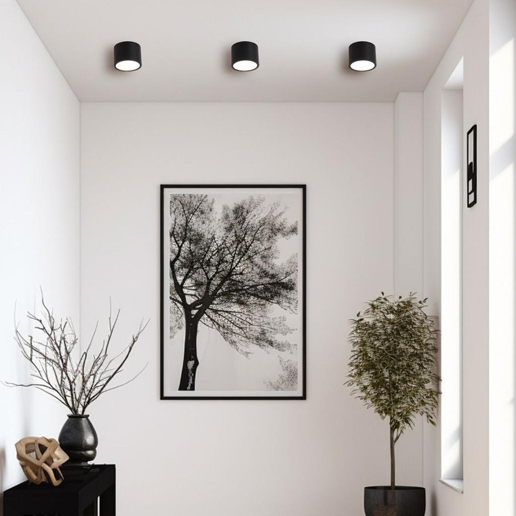 Spot Sufitowy Nowoczesny Czarny 6 Cm Okrągły Ø8.2Cm Ip65 1Xgx53 7W Kendal Light Prestige