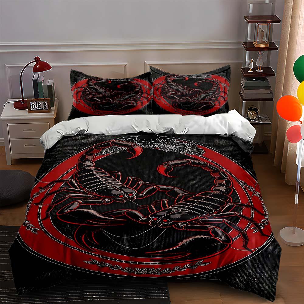 

Dark, scorpion-themed. Bedding Duvet cover sets Duvet covers Pillowcases gifts (1 * Duvet Cover 2 * Pillowcases, without duvet insert) 135x200cm