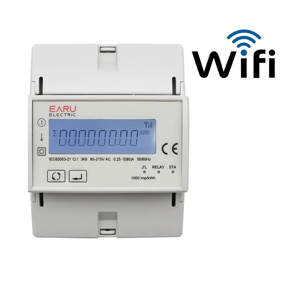 Tuya WiFi/Zigbee 80A Smart Single Phase 2Way Bidirectional Energy Meter Timer Power Consumption Monitor KWh Meter With Backlight