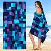 Buntes Geometrisches Mikrofaser Strandtuch Abstraktes Patchwork Badetuch Schnelltrocknend Sandfrei Schwimmlaken für Reise Pool