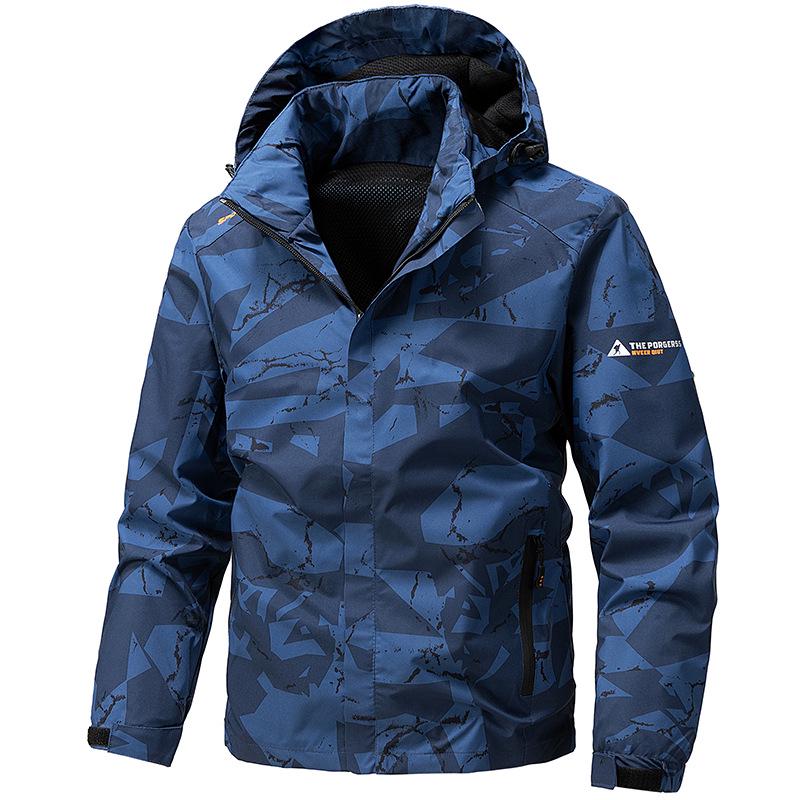 Eldoria 2025 Men's Camouflage Windbreaker Jacket for Spring and Autumn - Outdoor, Windproof, Casual Sports.