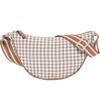 Checkered Dumpling Bag for Commuting Women, Trendy Crossbody Bag, Lightweight Small Crossbody Bag