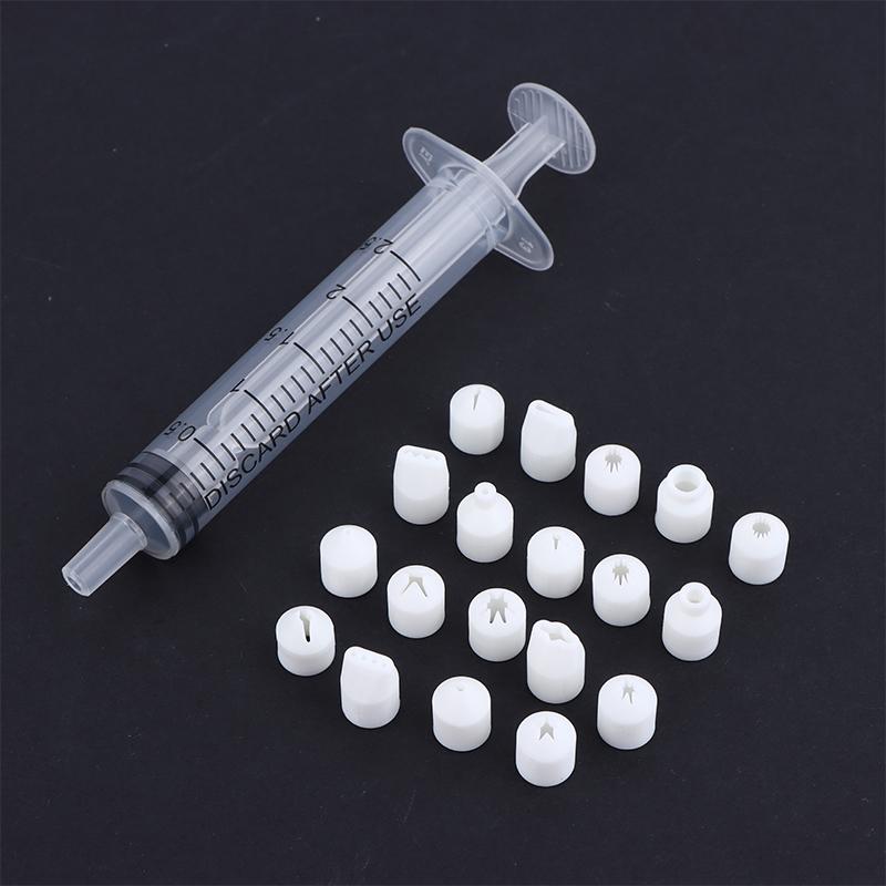 19/21Pcs Set Mini Nozzle For Pottery Clay Dessert Food Toy Milk Cream Clay Diy Miniature Cake Dessert Piping Tip Clay Ceramic