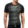 Premium Quality Men's Summer O-neck Short Sleeves Camo Stitching Color T-shirt For Effortless Style