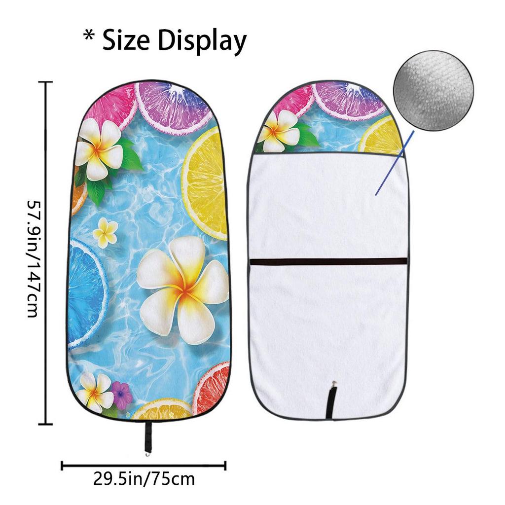 Universal Car Seat Towel Cover: Front Seat Protector for Gym, Workout, All Seasons - Fits Most Vehicles