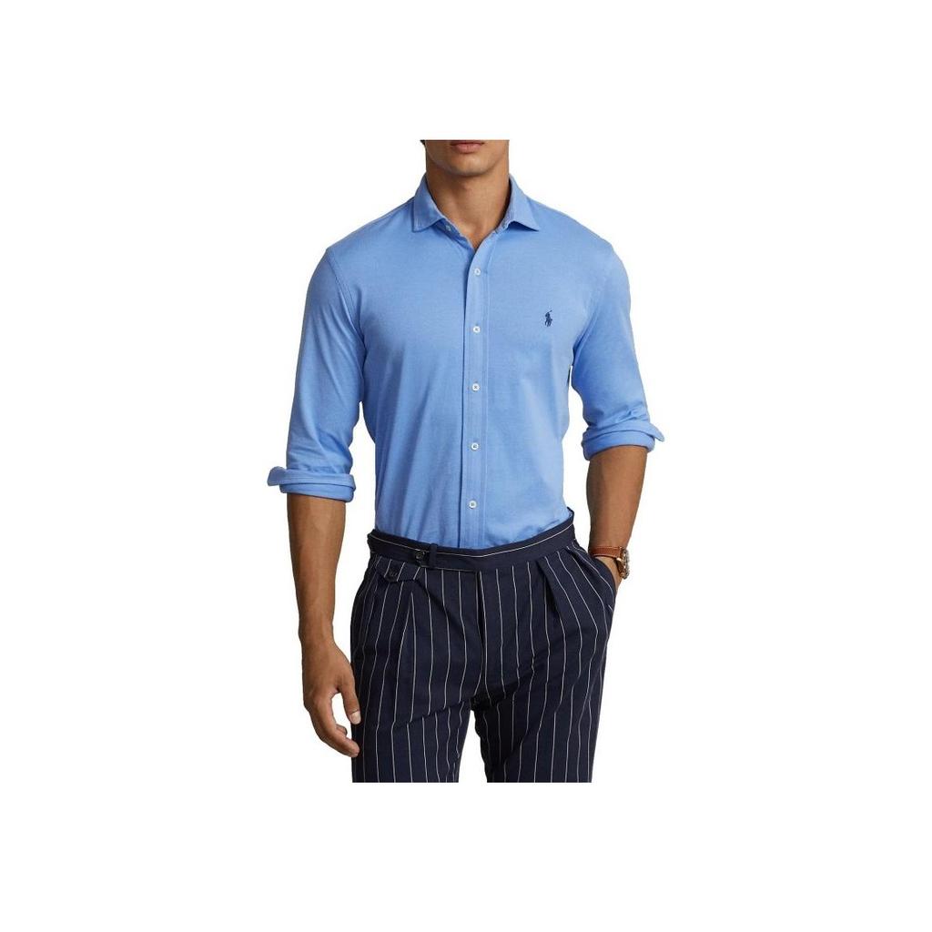 Polo Ralph Lauren Logo Button-Down Long Sleeve Shirt Men shirts Blue 710928255-003