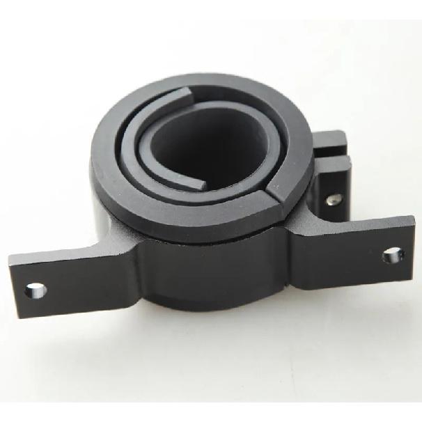 ID(With Rubber insert) 60mm&52mm Fuel Pump Mount Bracket Clamp Cradle Anodised Single With 2 Inserts Black