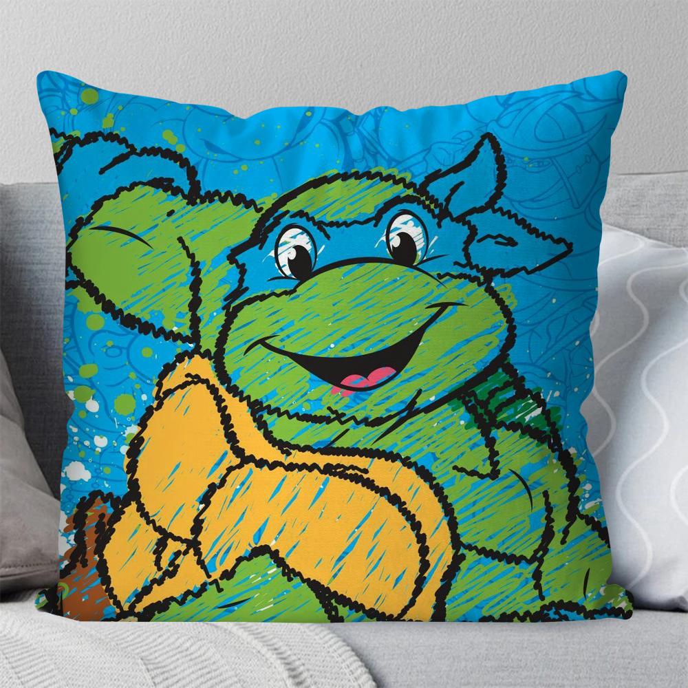 T-Teenage M-Mutant N-Ninja T-Turtles Animation Pillow Case Square Pillow Bedroom Sofa LeisureCarLivingRoom Home Decoration 40X40