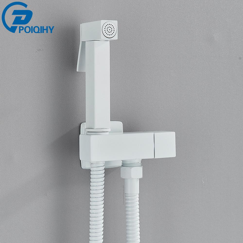 Chrome Handheld Toilet Bidet Faucet Stainless Steel Bidet Shower Hygienic Shower Wall Shower Woman Cleaner Cold Water Only