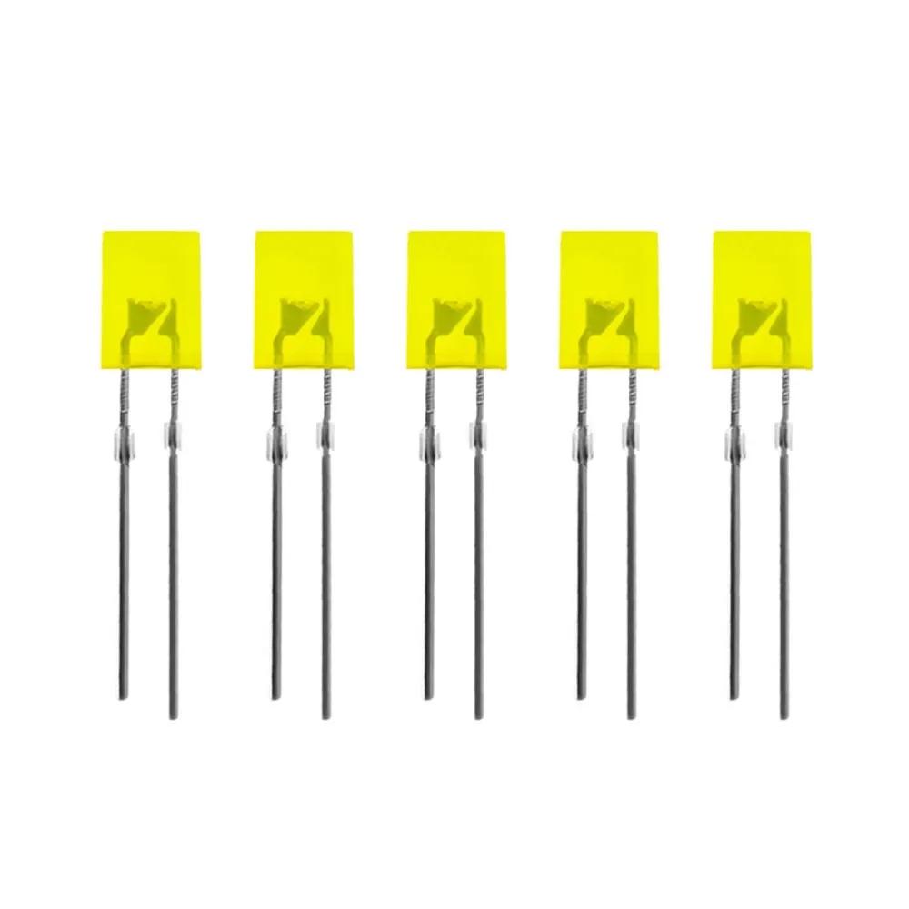 100 STÜCKE Quadratische Leuchtende LED Diode 2X5X7mm LED Diode 2*5*7mm Rot Gelb Grün Blau Weiß Dioden für DIY Elektronik-Kit