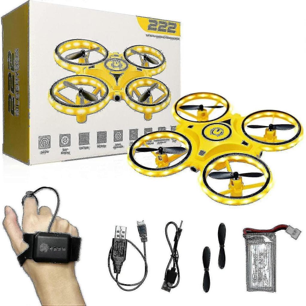 Mini-Drohne für Kinder, Gestensteuerung Drohne, Handgesteuerte Drohnen mit Sensor, Indoor-Drohne für Kinder, Kleiner RC-Quadcopter, 360°-Flips, mit LED-Licht