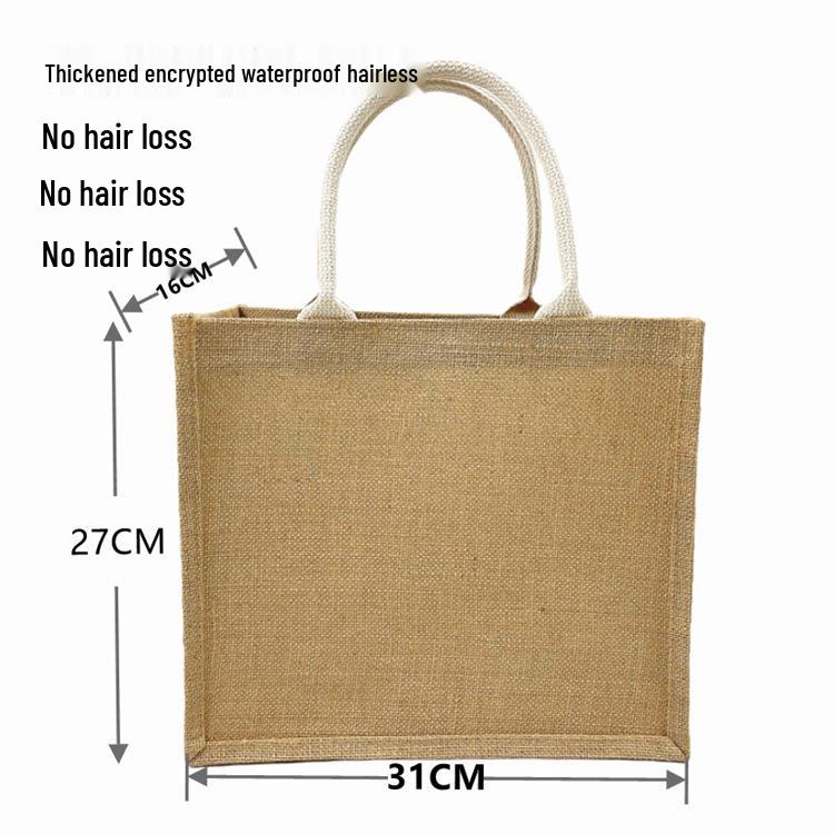 Jute Jutebeutel im Muji-Stil: Leinen Souvenirtasche
