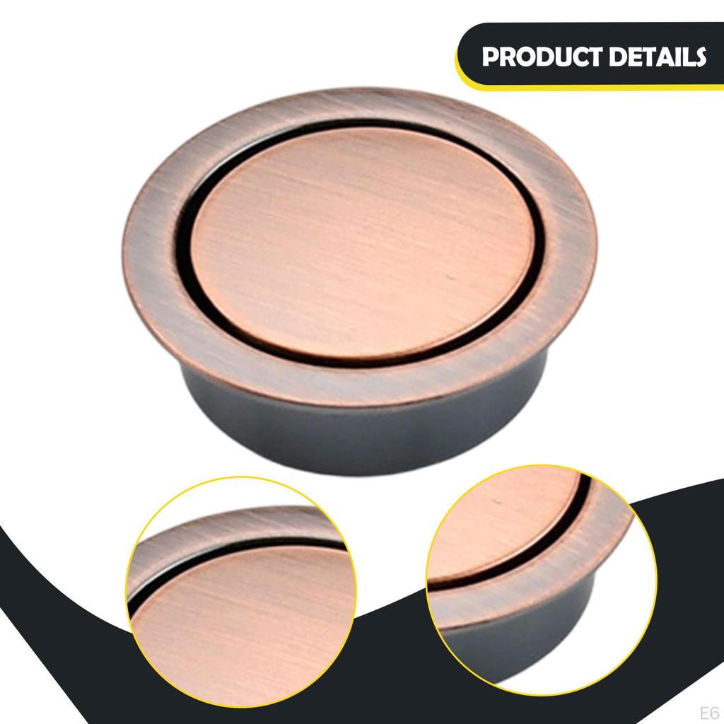 Concealed Flush Pull Handle Hardware Round 42mm Recessed Door Multipurpose for Sliding