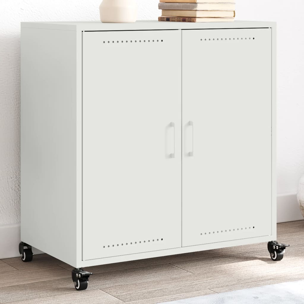 Sideboard White 68 x 39 x 72 cm Steel