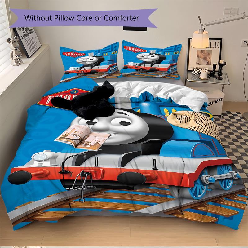 Thomas Train Adventure Print 3Pcs Bedding Setduvet Cover With 2 Bedropillowcase Home Birthday Gift