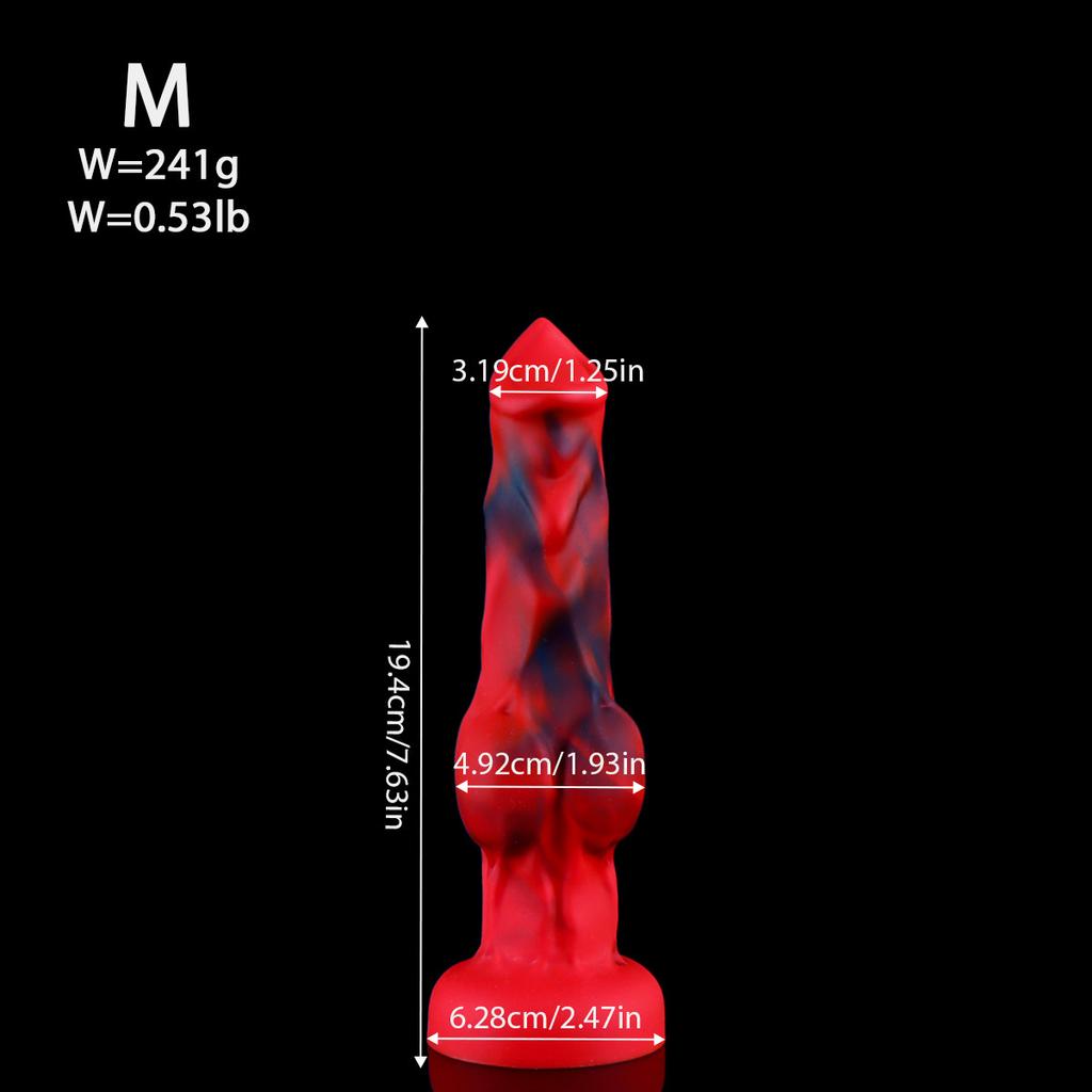 Texture Wolf Penis Animal Realistic Simulation Big Penis Liquid Silicone Soft Dildo Sex Toy