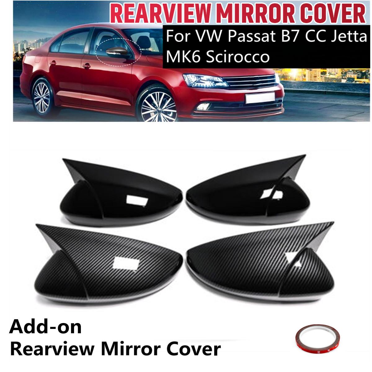

M Накладка на корпус дзеркала заднього виду для VW Passat B7 Beetle CC Scirocco Jetta MK6 Eos Накладка на дзеркало бічної двері Glossy Black