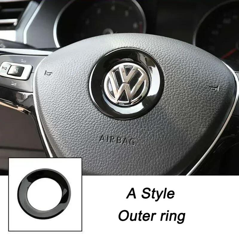 Nuovo Adesivo Emblema Centrale per Volante Auto 3D in ABS Traforato per Volkswagen Passat MK6 MK7 CC Polo Golf Jetta Beetle Polo