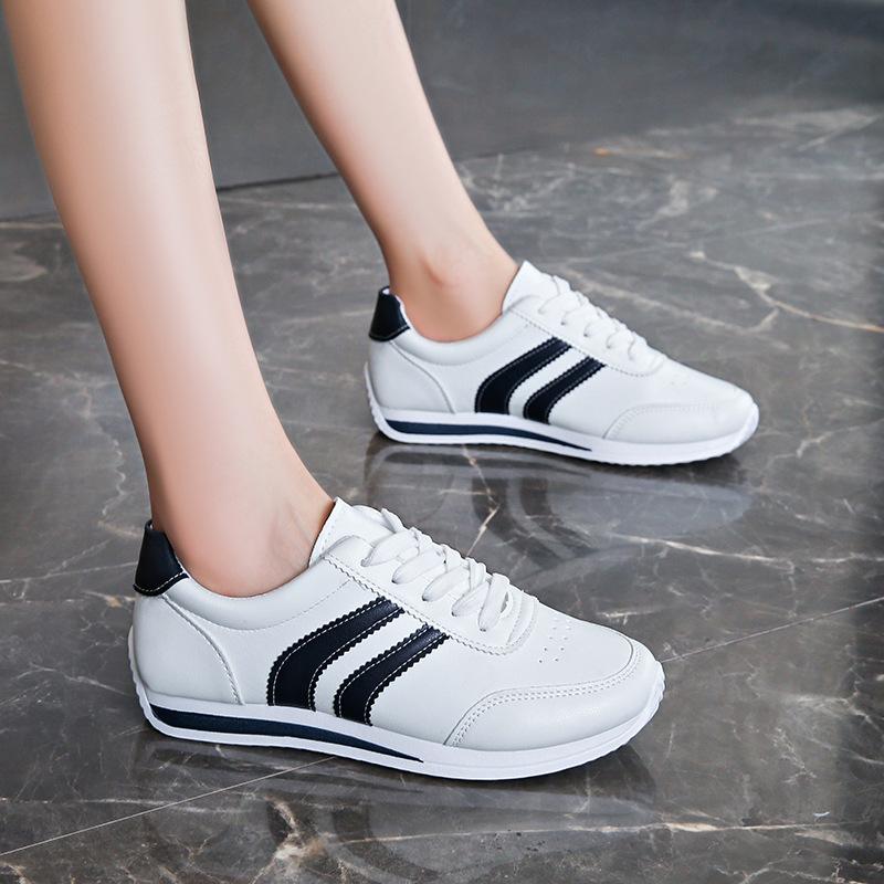 

Women s White Green Striped Casual Sneakers Lace-up Lightweight Comfortable Walking Shoes 43 чорний