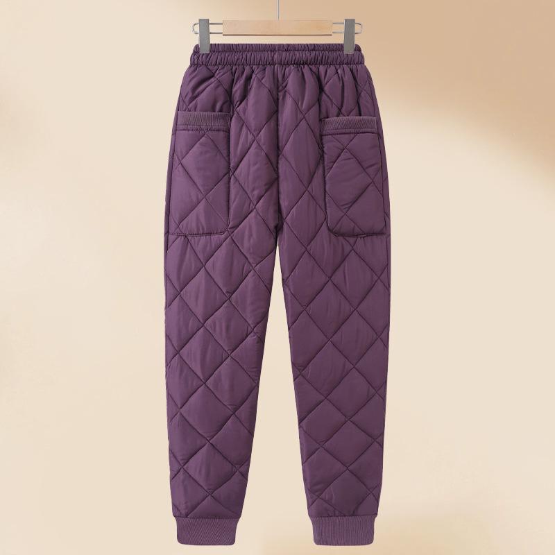 

Mom s Winter Cotton High-Waist Pants: 2025 New Style for Middle-Aged and Elderly Women - Casual, Warm Long Pants for Grandma. 4XL фиолетовый
