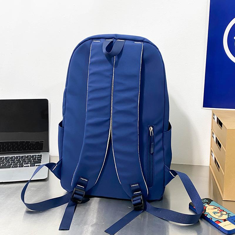 Schoolbag female high school student American retro large capacity backpack trendy letter embroidery college student couple backpack