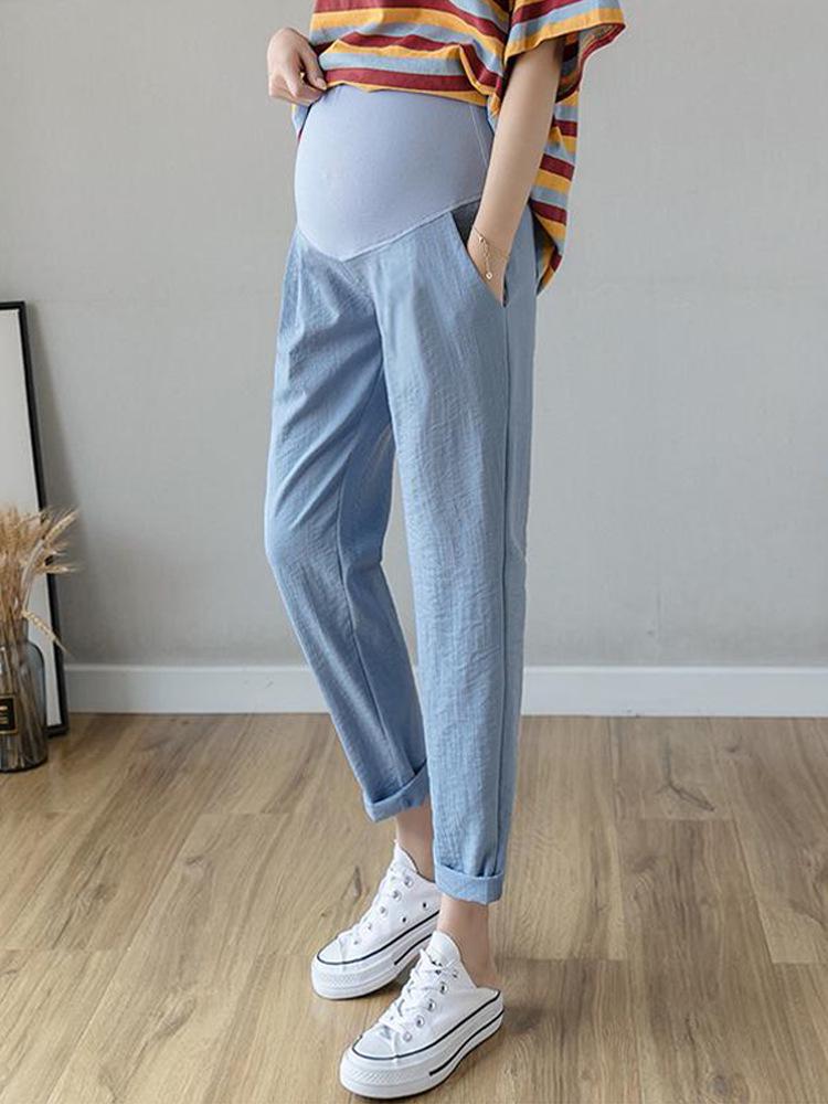Maternity Skinny Wide-Leg Pants – Spring/Summer 2025 Casual Base Layer
