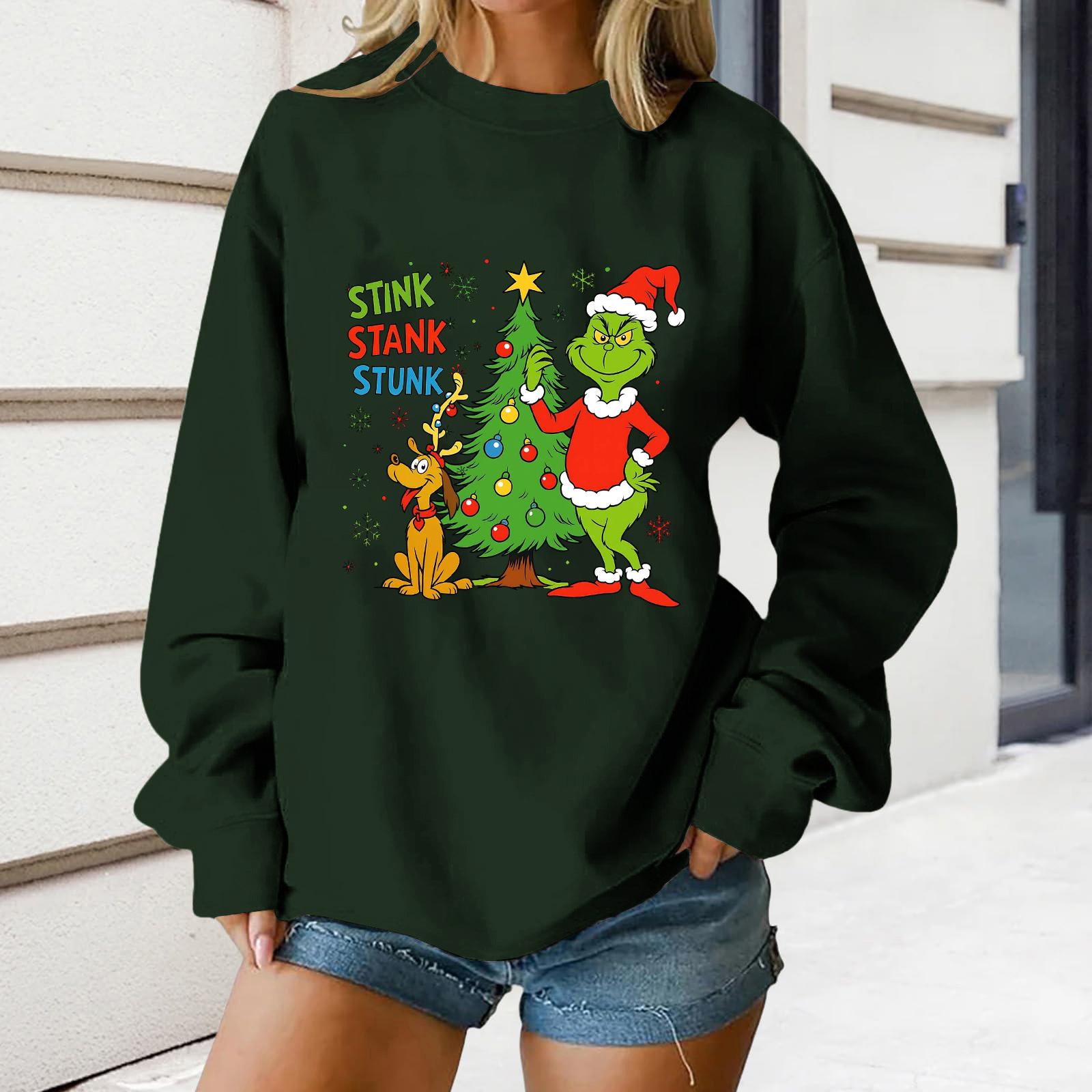 

Женский свободный удобный повседневный модный свитшот с круглым вырезом и длинными рукавами с принтом персонажей L