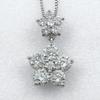 Flour Necklace Pt850Platinum/Pt900Platinum/diamond Flour 4.8g Women Used