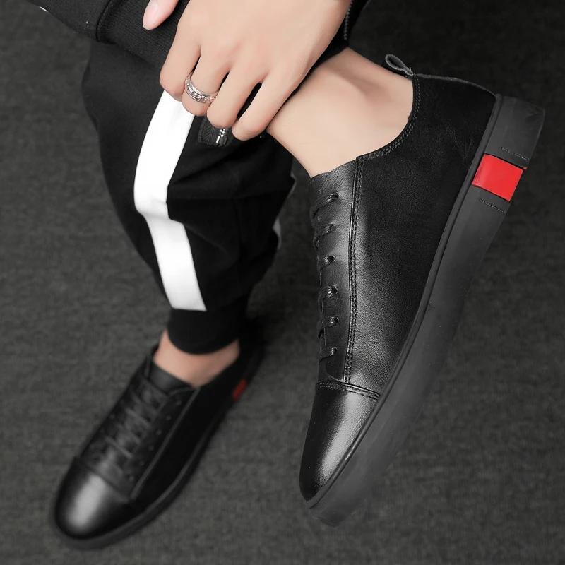 Mens Shoes Leather Male Men's Men Sneakers Shoes for Men Luxury Designer Casual Flat Flats Men Leather Man Shoes