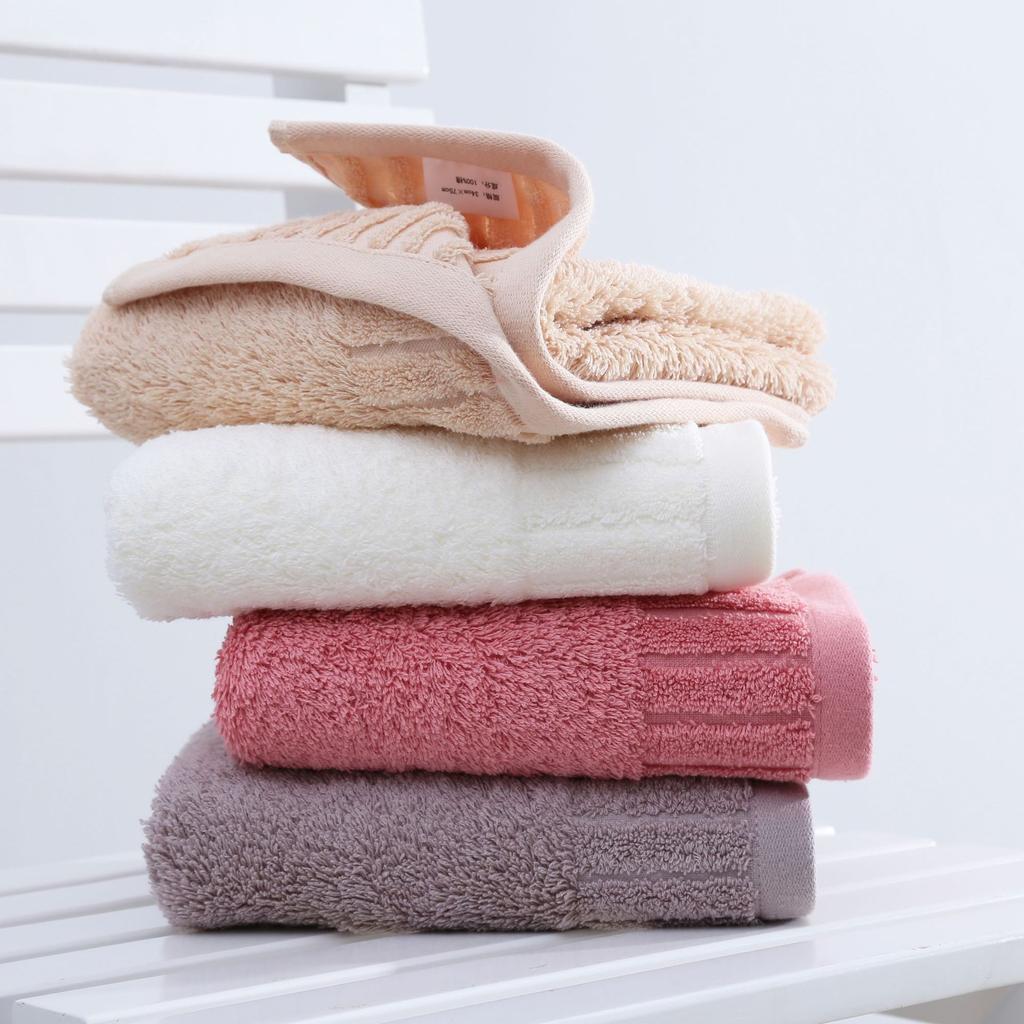Towel Pure Cotton Plain Color Thickened Plush Water Moisture-wicking Egyptian Combed Velvet Cotton Durable Durable