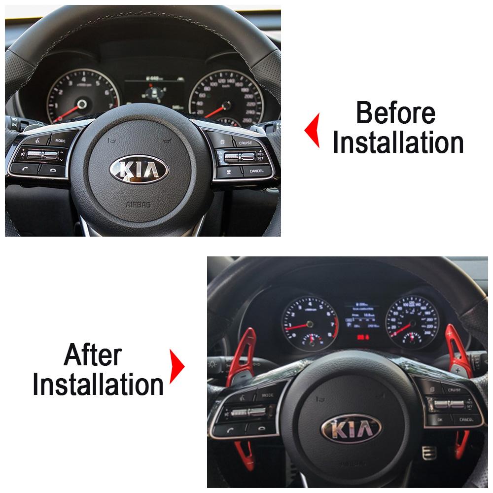 WLCT1 Do KIA K5 Optima GT JF K3 Cerato Forte Sportage ProCeed 2020 Samochód Kierownica Łopatki Zmiany Biegów Przekładnia DSG Przedłużenie Akcesoria