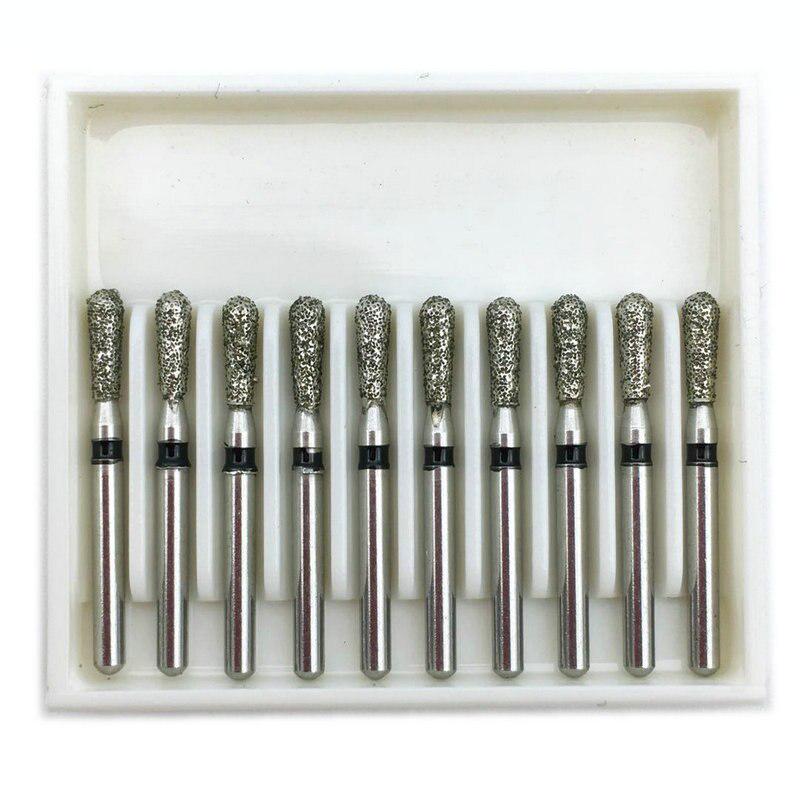 10pcs Diamond Burs Dental FG 1.6mm High Speed Drills for Polishing Smoothing Teeth Polishers EX-20S