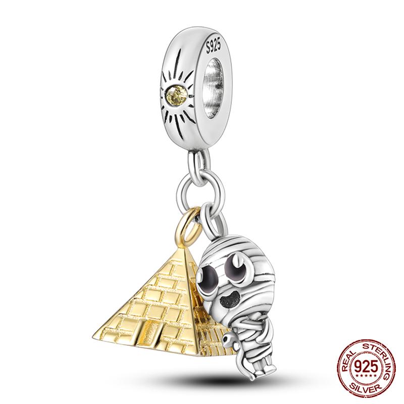 S925 Silver Fashion Camera Coffee Cup Flower Charms Beads Fit  S925 Original Bracelet DIY Birthday Jewelry Making For Women