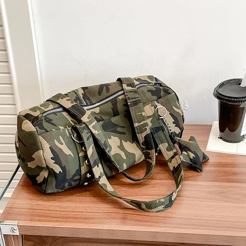 Niche Design Spicy Girl Large Capacity Camouflage Pillow Bag New Trendy Star Single Shoulder Underarm Bag KTB