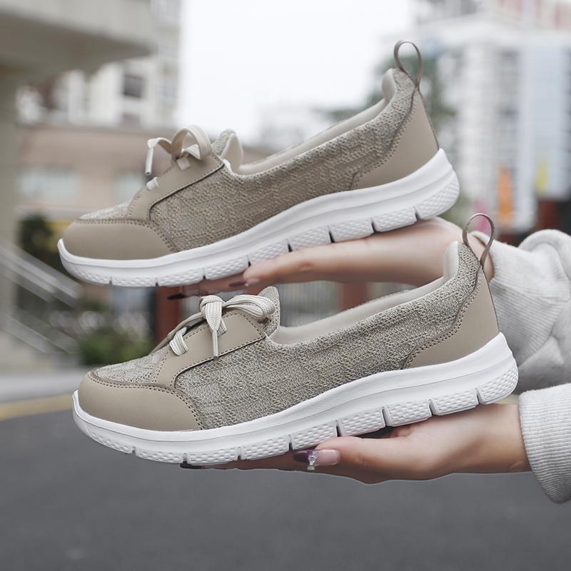 Fashion 2025 New Women's Shoes Summer Fashion Flat Lazy Sneakers Breathable Comfortable Light Shallow Mouth Slip-on Casual Shoes