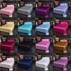 Solid Satin Bed Sheet Cover Twin Size Bed Sheets Beds Fabric Single Double Sheet Home Sheets for Bed Flat Sheet