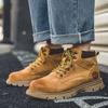 Maillard first-layer rhubarb boots retro British Martin boots thick-soled new mountaineering men's tooling boots