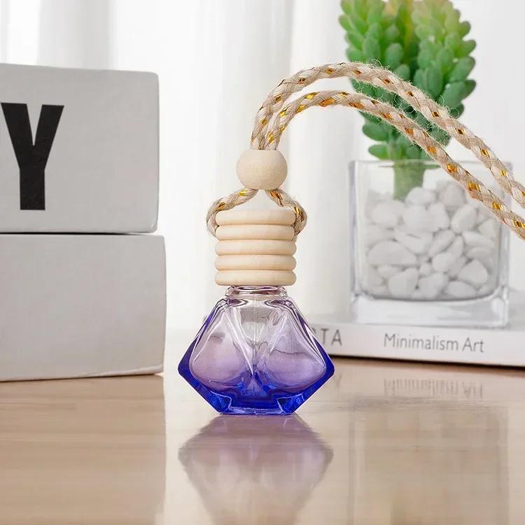 1PC Car Hanging Empty Bottles Perfume Aromatherapy Refillable Air Freshener Diffuser Oil Fragrance Bottle Vehicle Pendant