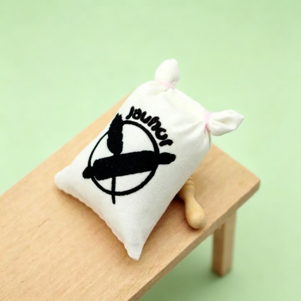 Miniature Flour Bag and Rolling Pin Dollhouse Kitchen Pretend Play Mini Food Furniture Decor Toy