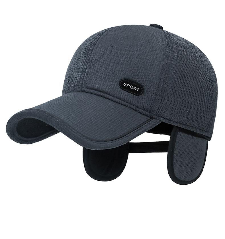 Men's Winter Warm Cap Middle-aged And Elderly Windproof Coldproof Cap Ear Protection Cap Velvet Thick Baseball Cap