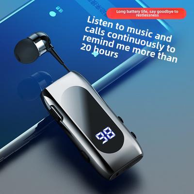 K55 Digital Display Waterproof Business Cable Earphones Wholesale Collar Clip Wireless In-ear Ultra Long Endurance Bluetooth Ear