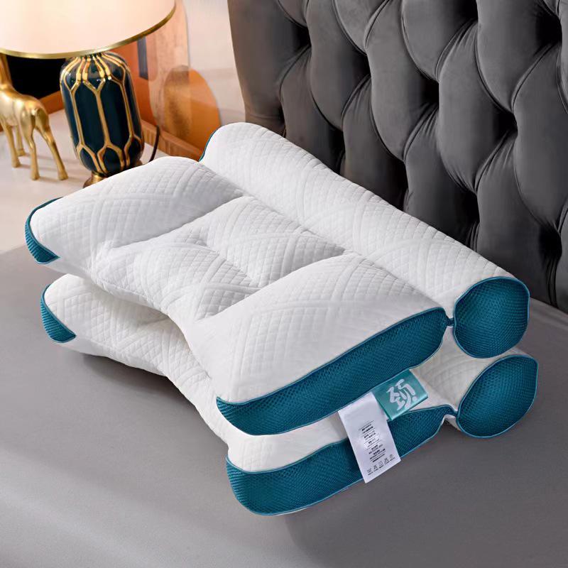 Second-Generation Anti-Traction Cervical Neck Support Pillow with Feather Silk Cotton Filling