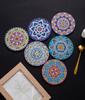 6pcs/8pcs Diy  Coasters With Holder Round Mandala Coasters  Kits Accessories