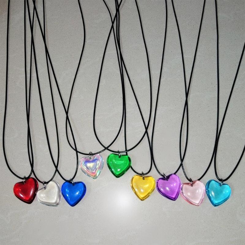 Fashion Trend Niche Sense Loves Pendant Collarbone Chain Temperament Simple Cold Wind Adjustable Black Rope Necklace