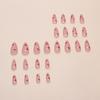 Sanftes rotes kleines süßes vielseitiges Mädchen Mode weißes Ins europäischer und amerikanischer Stil Nagelkunst 24 Stück